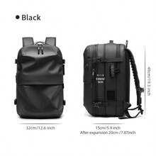 Sea Choice Vacpack Backpack Expandable 60L Backpack With Vacuum Compression TSA Lock Laptop Backpack - Black - View 5