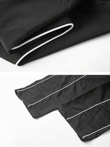 Men's Casual Loose Straight Leg Sweatpants, Fashionable Sports Long Pants, Spring/Autumn - Black - View 4