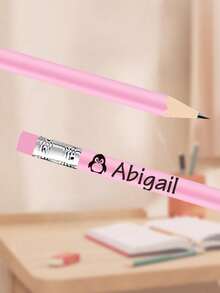 6/30/60/120/240pcs Custom Engraved Name/Text Pencils, Personalized Sketch Pencils, Customized Name Bulk Pencils, Customizable Golf Pencils With Erasers, Back To School, Student Gift, Daily Affirmations - Style 2 - View 10