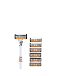 19 piezas, Afeitadora para hombres, Afeitadora de 6 hojas, Juego de afeitadoras, Repuestos de afeitadoras, Kit de afeitado, Afeitadora de viaje, Recortadora para hombres, Máquina de afeitado para hombres - A - Ver 8
