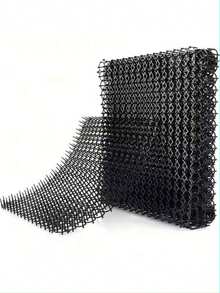 6pcs Cat Scat Mat - Plastic Anti-Cat Spikes With Barbed Wire Design, Suitable For Cats, Indoor/Outdoor Use, Black, Pet Product | Modular Spike Strips | Easy To Install Spikes - one-size - View 1