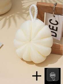 Extra-Large Bath Ball, Soft Bath Sponge, Bubble Bath Ball, Massage Bath Flower, Bathroom Accessories, Available In Multiple Colors, Hook Storage, Space-Saving - Multicolor - View 10