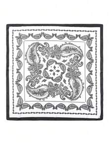 1pc Faux Silk Printed Square Scarf Headwrap Hairband Fashionable Multi-Functional Small Neck Scarf Suitable For Daily Use - Multicolor - View 2