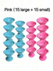 30/20/10pcs Heatless Soft Silicone Hair Curlers, Sleep-Friendly Flexible Hair Styling Tools For Salon, Home And Travel Use, Salon-Grade Hair Accessories - Multicolor - View 12