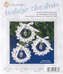 Elegant Silver And White Beaded Bell Wreath For Holiday Home Decor - 1PC - View 1
