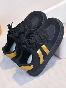 New Unisex Kids Family Matching Sports Casual Sneakers, Fashionable Versatile Shoes - Black - View 3