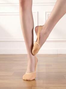 Women's Half-Sole Dance Flats, Suitable For Ballet, Yoga, Pilates, Gym - Beige - View 4