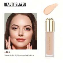 beauty glazed Corrector de larga duración de 16 horas con cobertura total, perfecto para ocultar, fácil de mezclar para el área de los ojos - #103 - Ver 9