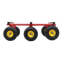 YUNRUX 6-Wheel All-Terrain Heavy-Duty Furniture Dolly Red 1200lbs - A - View 5