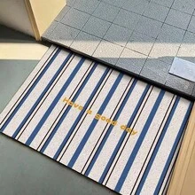 1pc Solid Color Absorbent Entrance Doormat, Cuttable Non-Slip Wear-Resistant PVC Welcome Mat For Hallway, Porch & Indoor Outdoor Use - Navy Blue - View 9