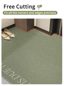 1pc Vintage Graphic Quote Wire Loop Doormat, Anti-Slip Waterproof Dust-Resistant Entrance Rug, Easy-To-Clean Floor Mat For Indoor Entryway & Porch - Brown - View 3