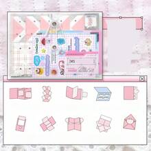 Paket Material Mekanisme Kreatif M5, Setiap Buku Dapat Membuat 10 Pola, Pembuatan Buku Catatan Perencana M5, Digunakan untuk Scrapbooking DIY, Material Perencana, Kerajinan Tangan, Permainan Orang Tua-Anak, Membuat Album Foto, Hadiah Liburan, Hadiah Natal - beraneka warna - View 13