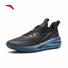 Anta Chasing Light | Nitrogen Technology Basketball Shoes, Anti-Slip, Wear-Resistant, Shock-Absorbing, Breathable, Professional Low-Top Sports Shoes For Men - Black/Blue-4 - View 2