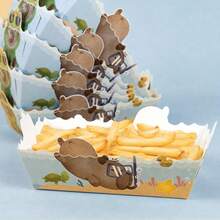 6/12pcs Capybara Food Trays, Capybara Theme Birthday Party Decoration Snack And Cookie Serving Containers, Party Supplies, Baby Shower - View 7