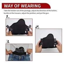 Universal Ambidextrous Tactical Neoprene Inner Holster - Black - View 5