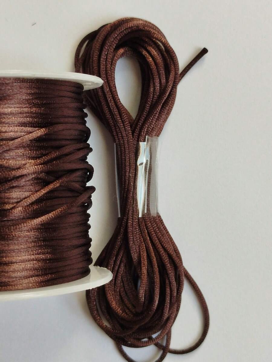 Silk Thread Satin Cord 2mm - 5 Meters Various Colors - 鏽棕色 - View 1