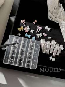 Cetakan Silikon Pita 3D Multi-Spesifikasi, Berbagai Cetakan Resin Pita Mini, Aksesori Seni Kuku Gaya Seksi DIY, Cetakan Pengecoran Resin UV - Berbagai spesifikasi - View 4