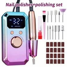 20,000 RPM Rechargeable Electric Nail File, With 11 Filing Heads And 20 Filing Strips, Wireless Design, High-Speed Tool Suitable For Salon And Home Use, Great Gift For Women, Battery Capacity 1600mAh - Multicolor - View 13