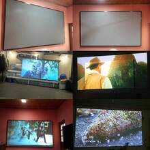 YJMOYE 新款 120 吋投影幕布,16:9 4K 抗光軟布,適用於 LCD LED 影片投影機,易安裝便攜可折疊設計,適合簡報與家庭劇院,可將電影投影在牆上 - 查看 6