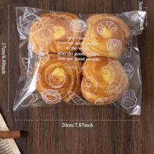 50 peças/100 peças Sacos Autoadesivos Transparentes para Torrada Fatiada, Rosquinha, Bagel e Pães Pequenos, Sacos Autosselantes para Assar - Transparente - Visão 6