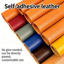 1 Self-Adhesive PVC Leather Repair Patch, Leather Repair Tape, Suitable For DIY Repair Of Sofas, Chairs, Tables, Handbags, Shoes And Motorcycle Seats, Available In Black/Cream/Brown/Grey/Orange/Khaki - 50x200cm/19.7x78.8in - View 4