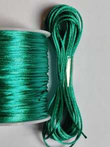 Silk Thread Satin Cord 2mm - 5 Meters Various Colors - 綠色石油 - 查看 1