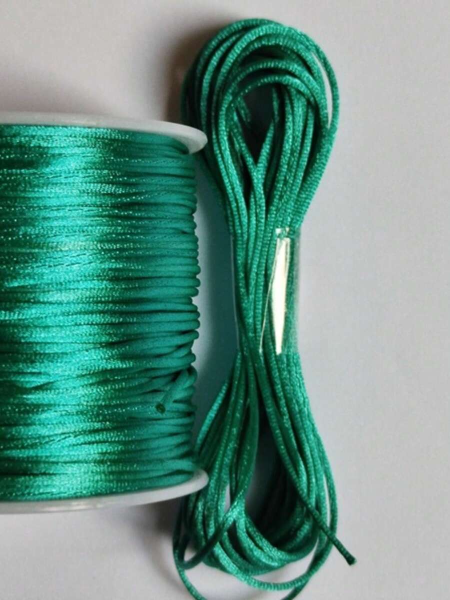 Silk Thread Satin Cord 2mm - 5 Meters Various Colors - 綠色石油 - 查看 1