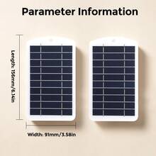 2V 5W Mini Portable Solar Panel Module, Polycrystalline Silicon Solar Panel, Suitable For Outdoor Camping, Hiking, DIY Project Power Supply - White - View 5