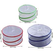 Spring Frame Food Tent Set, Round Net Dish Covers Fruit Bowls, Serving Plates, Group Meal Tables And 30cm 34cm 39cm Dish Widths - View 3