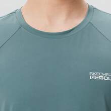Skechers Men's Golf Collection Side-Seam Mesh Raglan Cooling Quick-Dry Crew Neck Short Sleeve T-Shirt - Mint Green - View 3