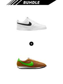 [Bundle] Court Vision Court Vision Men's Sneakers White/White/Black DH2987-101 + NIke LD-1000 Shoes Desert Ochre / Green HJ4687 - White+Varsity Royal - View 1