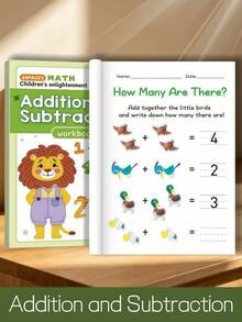 1 Libro de Ejercicios de Entrenamiento Especializado en Suma y Resta, Diseñado con Práctica Progresiva Científica para Ayudar a los Niños a Transicionar del Reconocimiento de Números Concretos a Operaciones de Suma y Resta Abstractas, Completando Suavemente la Transición de Jardín de Niños a la Escuela Primaria. Los Ejercicios Sistemáticos de Suma y Resta Pueden Fortalecer la Competencia de Cálculo de los Niños, Cultivar Buenos Hábitos de Cálculo y Construir una Base Sólida para el Aprendizaje de Matemáticas Futuro, Requiriendo un Pensamiento Enfocado Durante el Proceso de Práctica - Multicolor - View 2