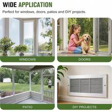 High Transparency Grey Window Screen, Mosquito And Fly Proof Door And Window Mesh, Suitable For Balcony And Garden, Can Be Freely Cut - Grey - View 12