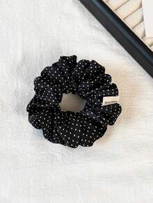 1 buah/2 buah Ikat Rambut Kecil Motif Polkadot Kain Serbaguna Elegan Berkualitas Tinggi untuk Ekor Kuda Aksesori Rambut Elastisitas Tinggi untuk Anak Perempuan - MultiWarna - View 8