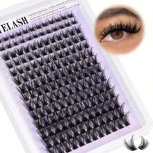 LIMEIKAI Beginner-Friendly DIY 3D Wispy False Eyelashes - Natural Cat Eye Manga Look, Mixed Lengths 10-18mm, Voluminous & Reusable, Perfect For Beginners & Professional Styling - View 6