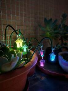 10pcs Mini Decorative Set, Glowing Mini Landscape Model, Mini Potted Plant Decor, Mini Party Craft, Elf Style Miniature Scene Model, Magic Garden Decor, Halloween Decor, Fantasy Theme Design, Lightweight And Exquisite Accessories - A - View 6