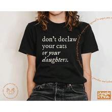 Eu Lager,Y2K Tops, Cat Lady Shirt, Cat Rescue Shirt, Cat Rescue, Animal Rescue, Women's Rights, Reproductive Rights - 黑色 - 查看 4