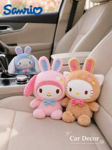SANRIO 1件兔子毛絨娃娃，25cm柔軟毛絨娃娃，可愛日式風格禮物，適合女孩、兒童、收藏家，房間裝飾、汽車裝飾 - 彩色 - 查看 8