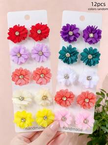 465pcs/Set Pink Butterfly & Flower Hair Accessories Set, Cute Hair Clips - Suitable For Girls And Women, Perfect For Dates, Parties, Back To School And Daily Wear - Multicolor - View 13