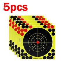 5/15pcs 8-Inch Outdoor Archery Splatter Target Paper, Shooting Practice And Competition Equipment - Yellow - View 10