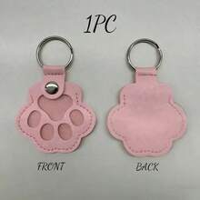 1pc Pet Paw Print & Fur Memorial Keychain Pendant, Leather Material, Long Lasting, Personalized Pet Fur Storage Bag, Pet Memorial Gift For Dog/Cat Lovers, Pet Loss Memorial Pendant - one-size - View 16
