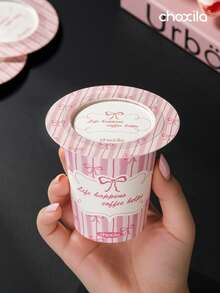 choxila 20pcs UFO Shaped Disposable Coffee Filters, Single-Serve Pour Over Coffee Filters With Cute Print, Portable Filters For Home - Pink - View 9