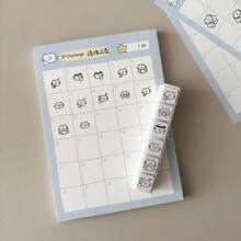 A6 50sheets DCute Self-Discipline Memo Pad, 30 Day Habit Tracker Fitness, Learning, Reading, Check-In Removable Notes Planner - Rectangle - View 4