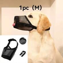 1 pieza Bozal para perro mediano - Bozal suave adecuado para perros medianos, con malla transpirable | Detiene la mordida, los ladridos y la masticación | Permite jadear y beber - Multicolor - Ver 8
