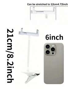 1pc/ Brand New 360° Rotating Security Monitoring Bracket, Flexible Spiral Base Phone Holder (21cm/41cm), With Camera Mount, Universal Bedside Bracket, Suitable For Smartphones, Home Security Cameras And Baby Monitors (Please Watch Video For Operating Instructions When Purchasing) - Clip-on Style - View 10
