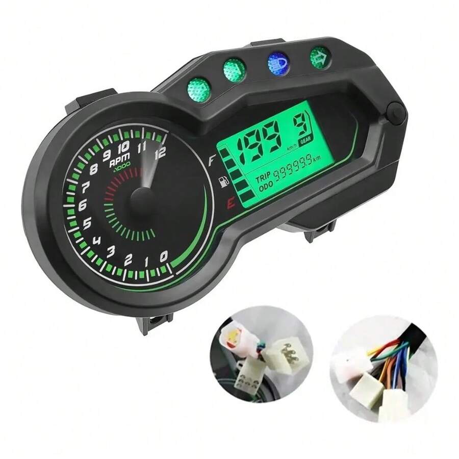 Velocímetro Tablero Instrumento Compatible Italika 150Z 150SZ Medición Precisa Velocidad y Kilometraje Repuesto Original Circulación Diaria Duradero - por defecto - Ver 1