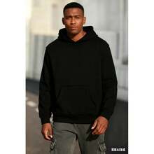 Summer TopsFunny Unisex Neck Crewneck Sweat-Resistant Dad Hoodie Cotton Washable Promotional Clothing Made USAsoft - Black - View 5
