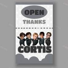CORTISS 偶像主題封口貼紙 自黏式裝飾封口標籤 可愛團體卡通角色包裝貼紙 適用禮盒包裝、粉絲周邊裝飾 - 多款式 - 查看 5