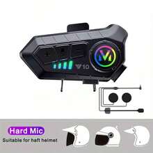 Y10 Bluetooth Motorcycle Helmet Headset Wireless Audio Player IP66 Waterproof 400mAh Long Standby - Y10-hard-1 - View 10