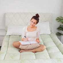 Pillow Top Mattress Topper Full Size, 4.5" Cooling Dual Layer Mattress Topper (2.7" Extra Thick Soft Plush Mattress Pad & 0.6" Gel Memory Variant 1 - Dual Layer Topper - View 7